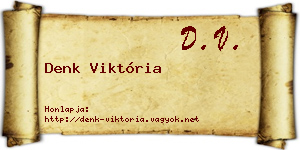 Denk Viktória névjegykártya